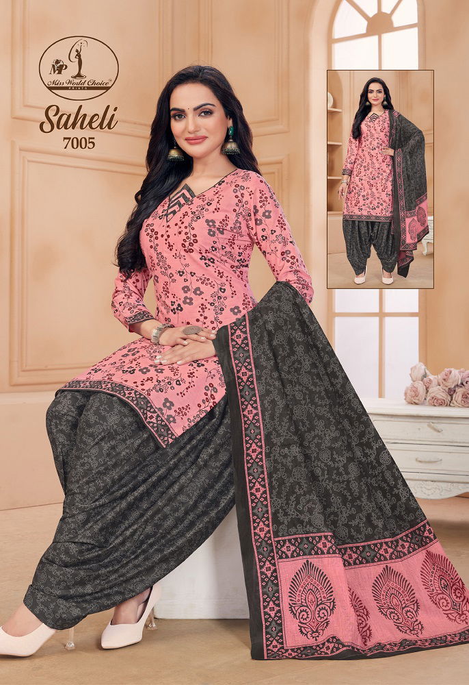 Saheli Vol 7 By Miss World 7001 7010 Online Dress Material Wholesale
